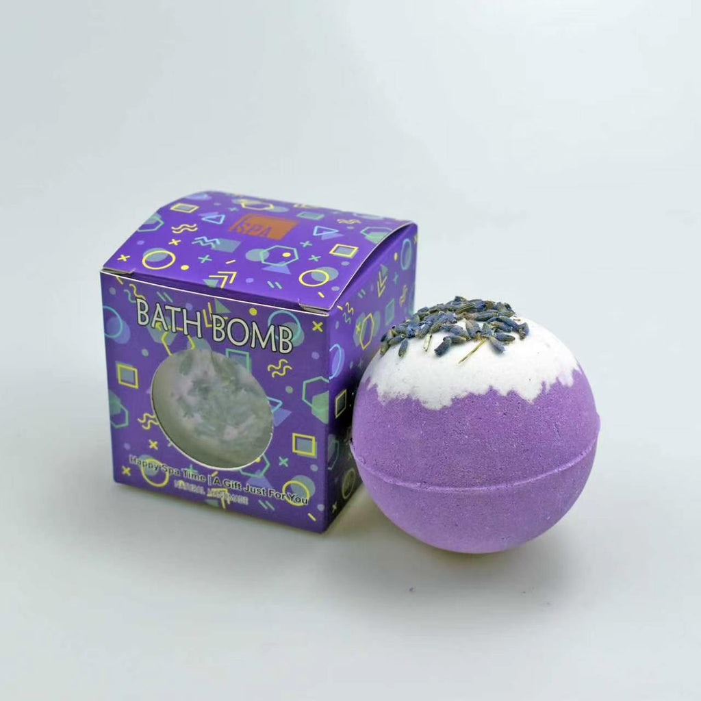 Blüten-Badebombe – einzeln in Geschenkbox