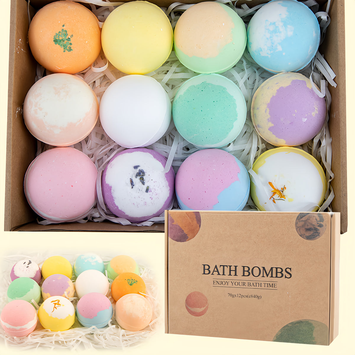 Badebomben-Geschenkset, 12 Stück
