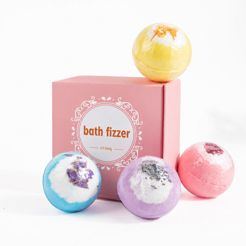 Blüten-Badebomben – 4er Geschenkset